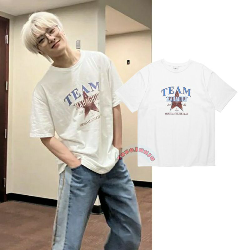 Baju Kaos Jeongin Stray Kids TEAM MAHGRID ATLETIC GEAR Bintang print DTF