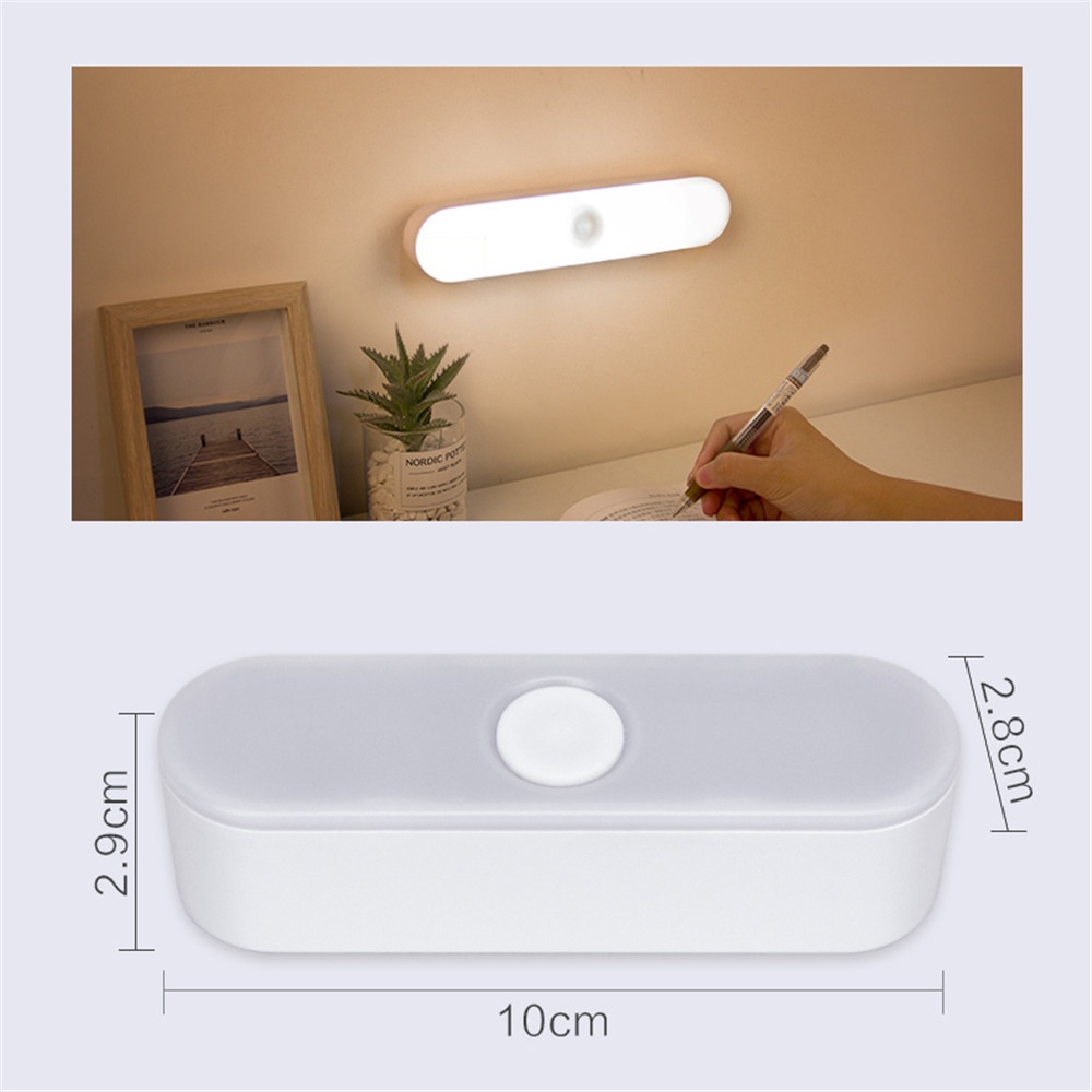 10 Cm LED Multifungsi Lampu Meja Kamar Tidur Dinding Magnet USB Pengisian Tombol Samping Tempat Tidur Lampu Dimmable untuk Darurat