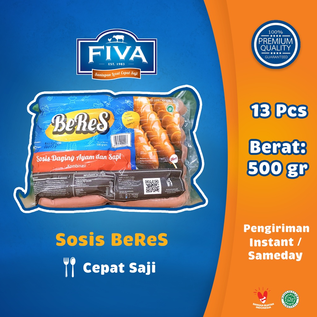 

FIVA BeRes Sosis Kombinasi Sapi & Ayam 500 gram 13 pcs