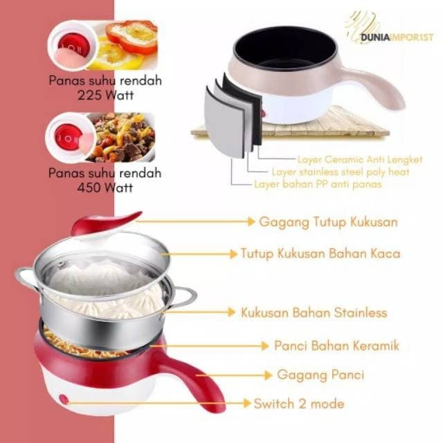 Advance C18 Panci Elektrik Multi Cooker Streaming Pan