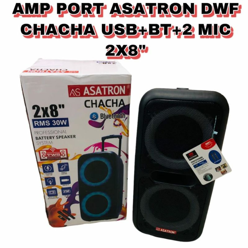 ASATRON CHACHA RMS 30 W 2X8INCH SPEAKER MEETING PORTABLE BLUETOOTH