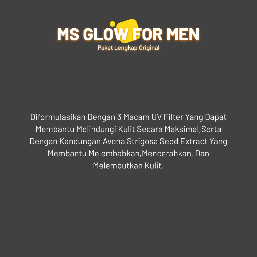 Ms Glow Men Paket Lengkap Skincare Pria Paket Pemutih Wajah Pria Glowing BPOM Original Official Shop-4