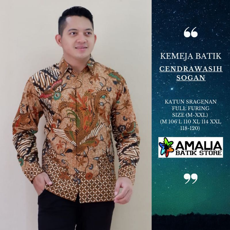 KEMEJA BATIK CENDRAWASIH SOGAN