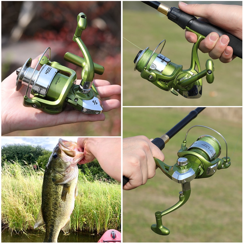 Sougayilang 3 Pilihan Warna Reel Pancing 1000-4000 Spinning Fishing Reel Gear Ratio : 5.2:1 Fishing Tackle yang hemat biaya