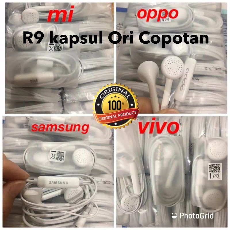 HEADSET OPPO ORIGINAL HANDSFREE EARPHONE OPPO F11 PRO F9 A3S A7 A5S F7 F5 FIND X R15 R11 R9 R7 PACKING CAPSUL