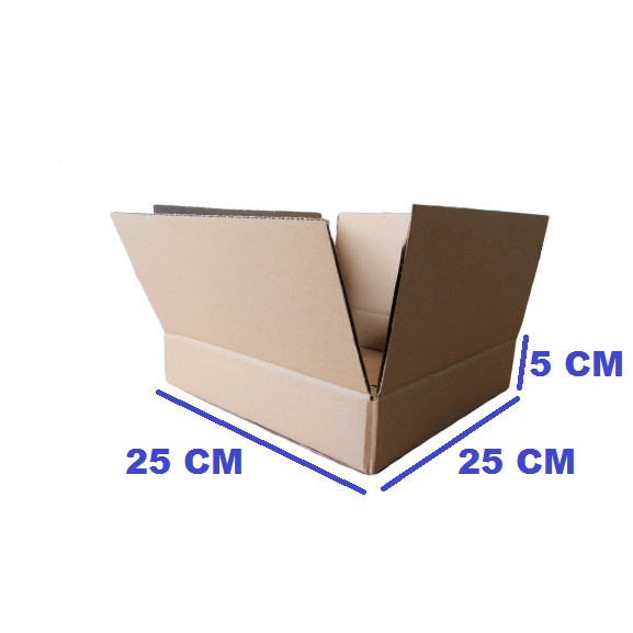 

Karton box 25*25*5 CM Carton Box Kardus Polos SINGLE WALL
