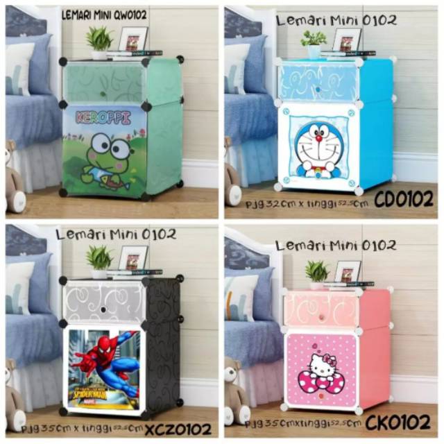 Lemari Baju Portable Mini Lemari Karakter