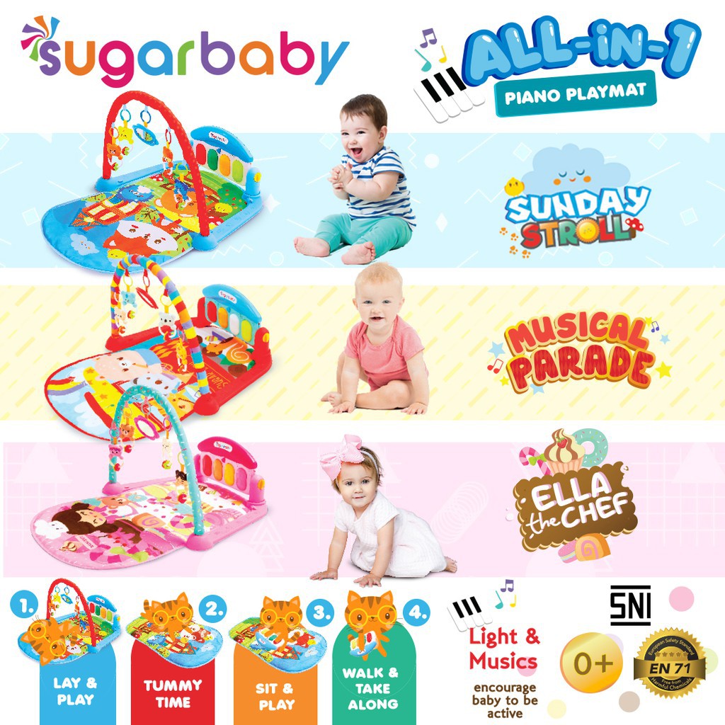 Sugar Baby All in 1 Piano SugarBaby Playmat Mainan Edukasi