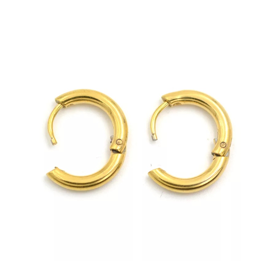 cuci gudang sepasang 2 pcs anting hoop tebal 2,5 mm