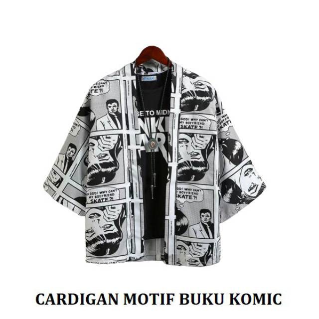 Bess - Cardigan Murah Wanita / Cardigan Motif KOMIK