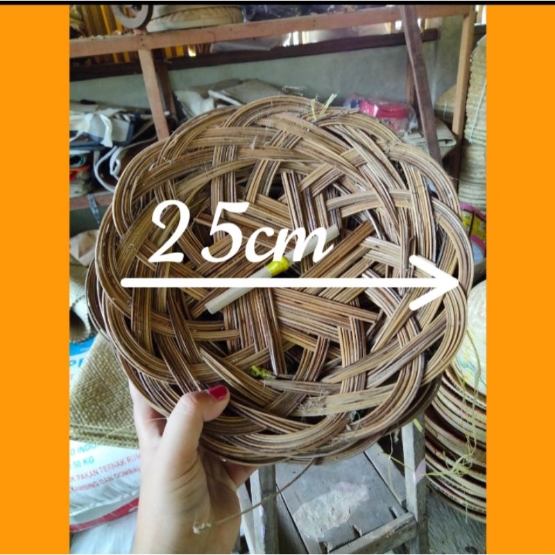 PIRING LIDI/PIRING ROTAN ANYAMAN BAMBU ASLI