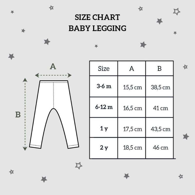 Little Palmerhaus - Legging Baby (Legging Bayi/Anak) Warna Polos 0-2tahun