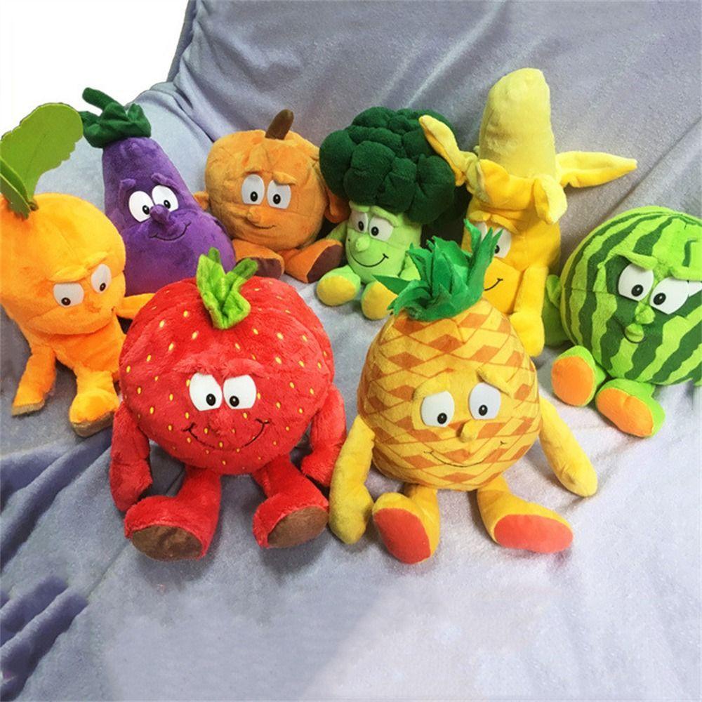 NEEDWAY Needway Buah Boneka Boneka Mainan Anak Chidren Doll Semangka Nanas Brcoccoli Pisang Sayur Boneka Mewah