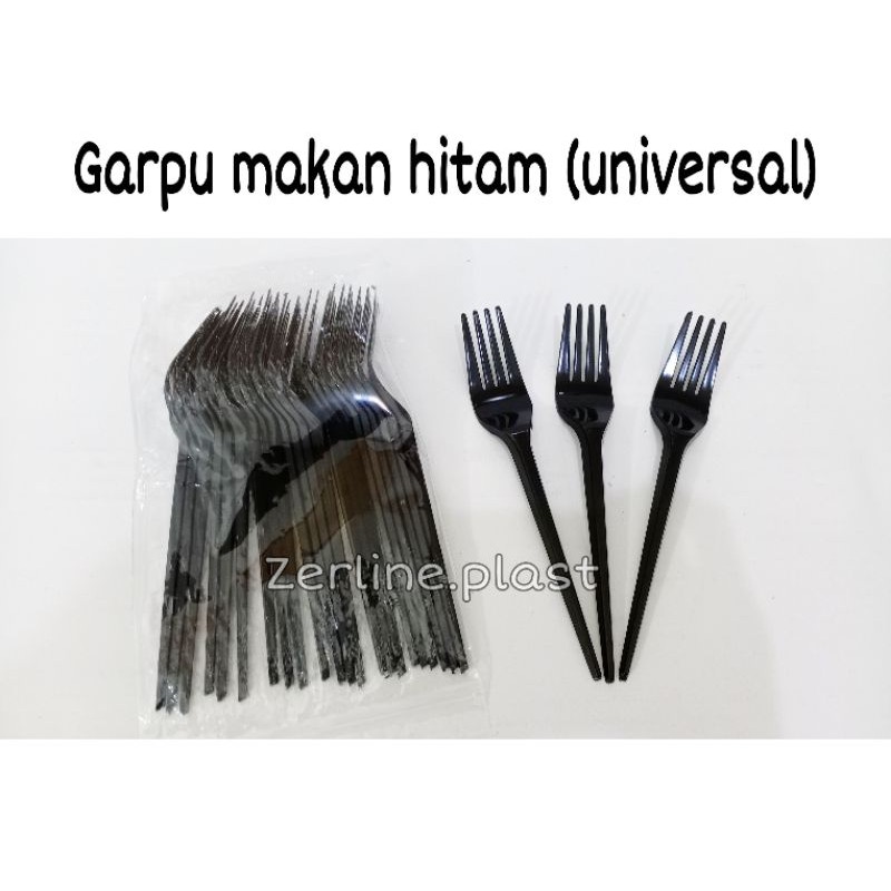 Garpu Makan Panjang HITAM (UNIVERSAL) @25pcs