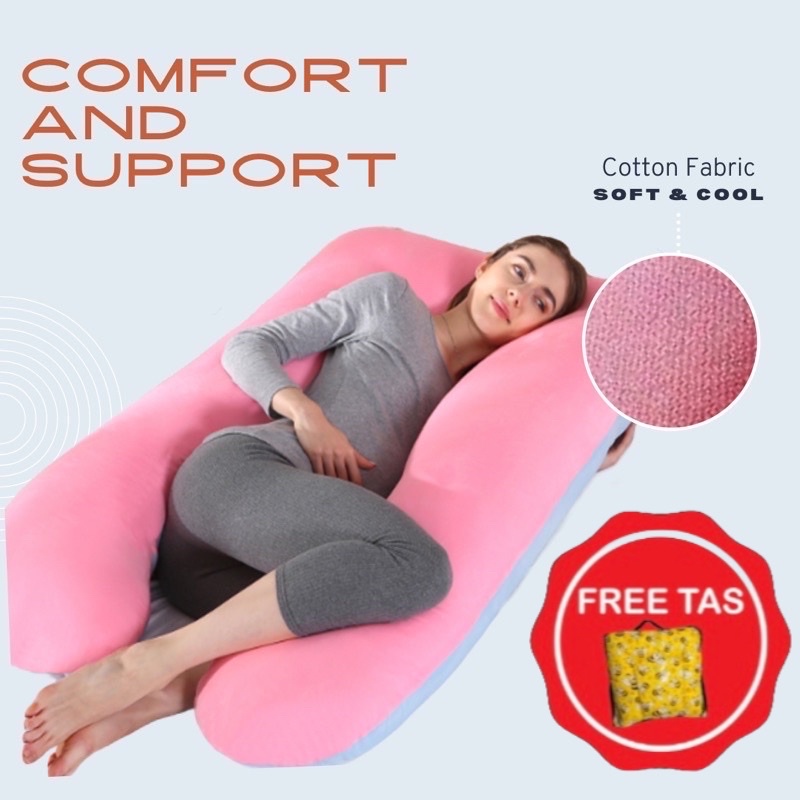 FREE TAS - Bantal Ibu Hamil /Maternity pillow size120x80 bantal ibu hamil tidur lebih nyaman