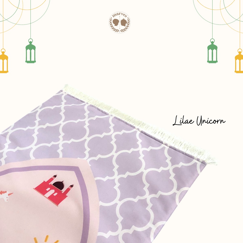 Marves - SAJADAH ANAK PRINT ANTI SLIP-Lilac Unicorn