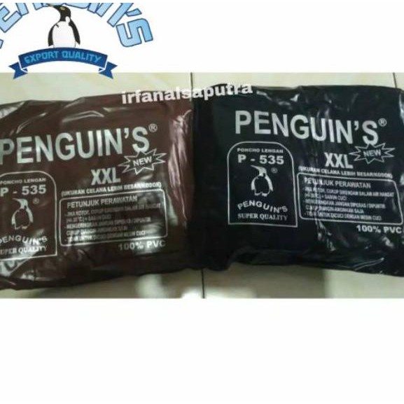 ª% Jas Hujan Poncho Lengan Kelelawar Penguins Pinguin XXL jumbo  P 535 ❀