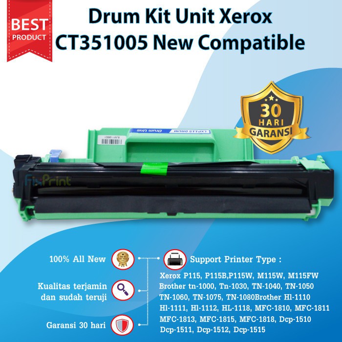 Drum Kit Unit Printer Xerox P115 P115w Brother TN1000 TN1080 HL1110 HL1112 MFC-1815 DCP 1510 1515