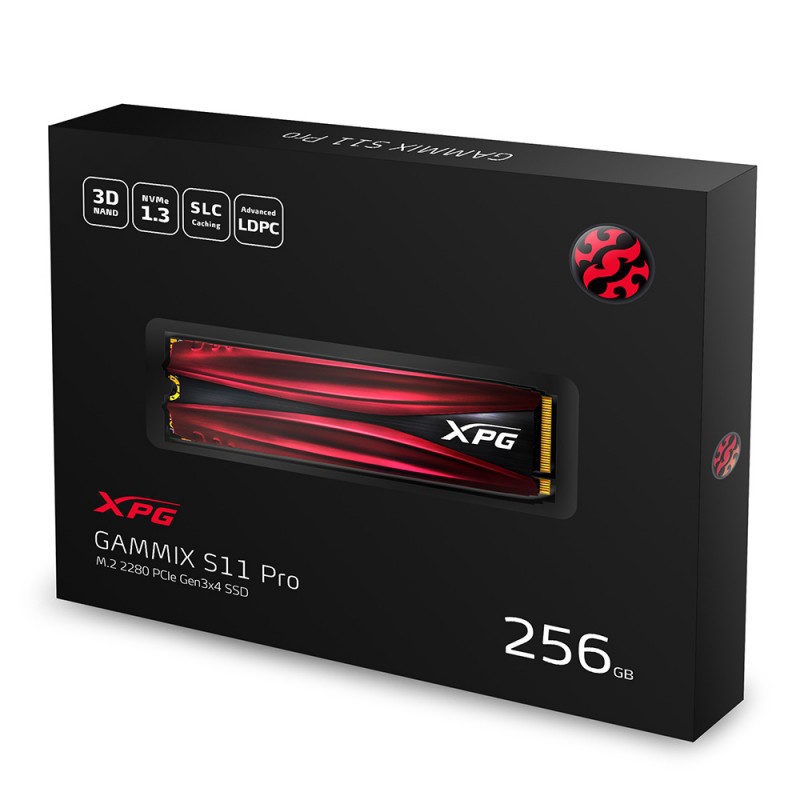SSD Adata XPG Gammix S11 Pro 256GB PCIe Gen3x4 M.2 NVME 2280 Heatsink