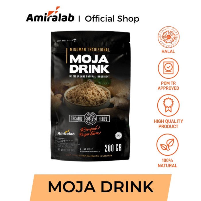 

AMIRALAB Moja Drink Minuman Serbuk Kesehatan Jahe Daun Kelor 200 gr
