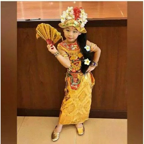 Pakaian adat bali penari baju untuk anak perempuan
