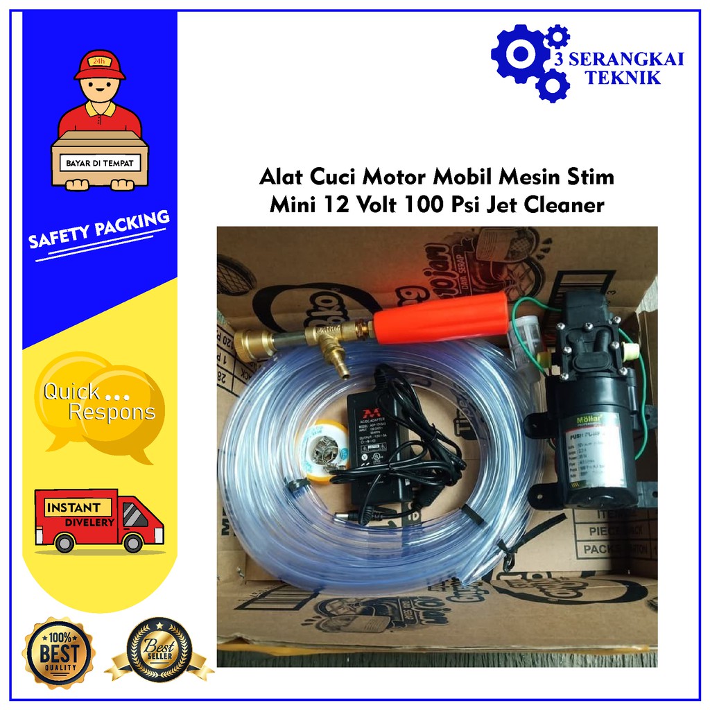 Alat Cuci Motor Mobil Mesin Stim Mini 12 Volt 100 Psi Jet Cleaner