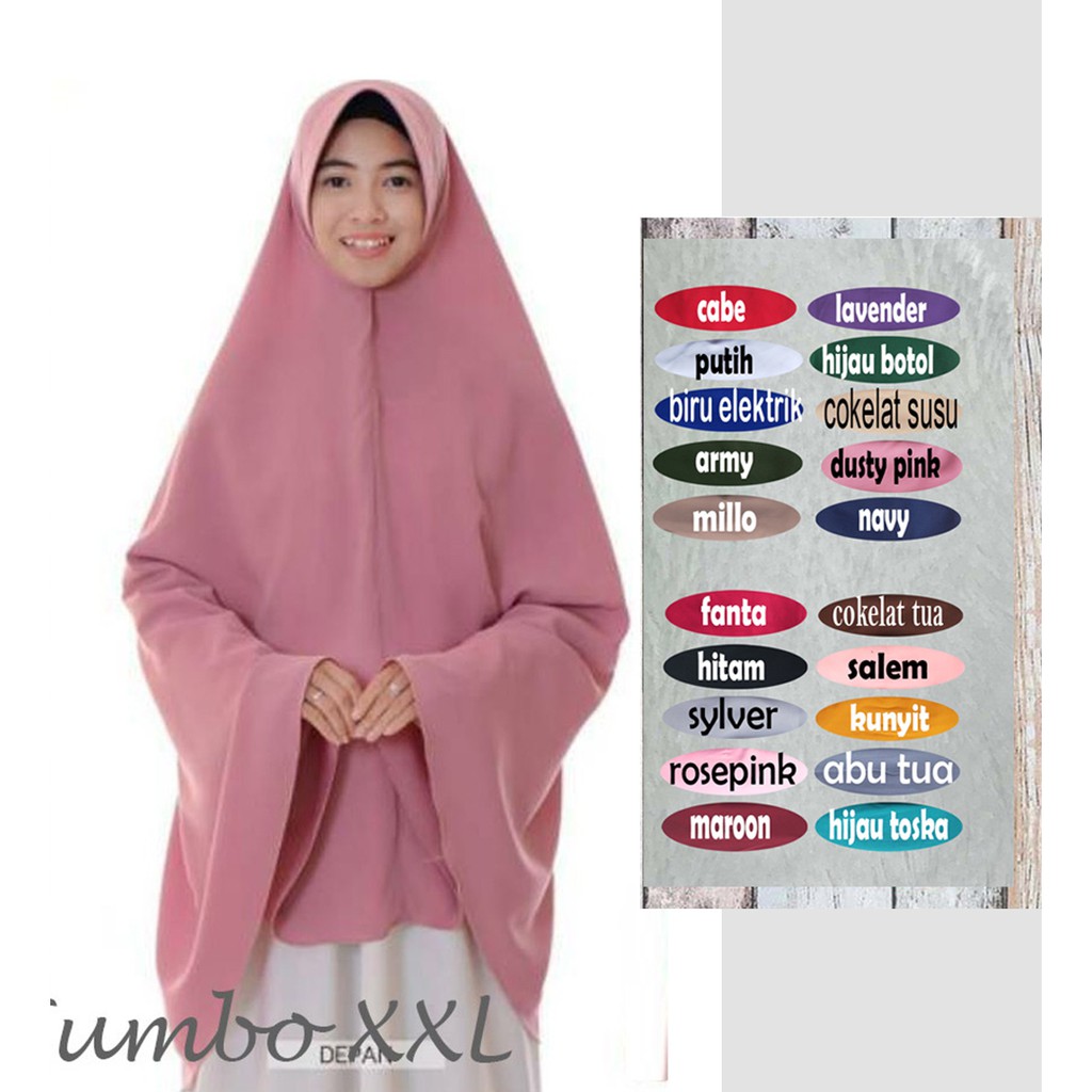 SUPER JUMBO KHIMAR WOLFIS UKURAN XXXL