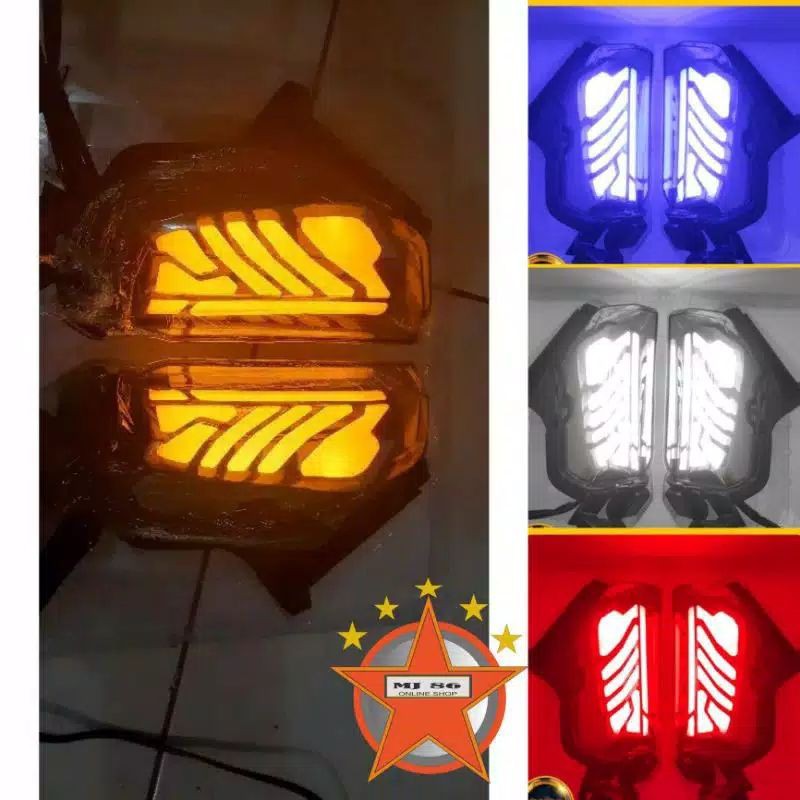 LAMPU SEN DEPAN AEROX 155 CKS LED BIRU MERAH PUTIH