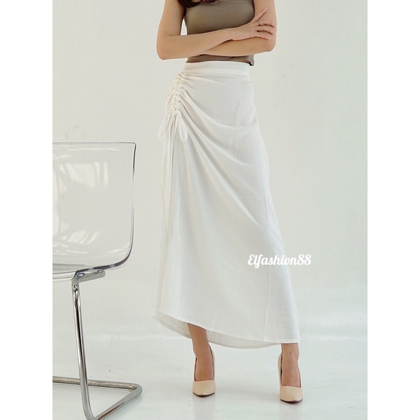 Kiara Skirt | Rok Serut Casual | Korean Skirt | Midi Skirt | Rok Serut Wanita