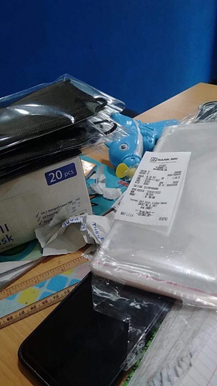 Plastik Opp 11x22 Muat Masker Untuk 1 Lusin. Isi 100