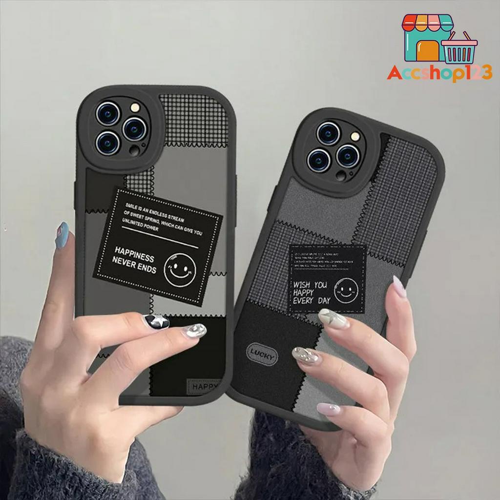 SS818 SS819 SOFTCASE SILIKON MOTIF SMILEY HITAM UNTUK OPPO A1 A1K A3 A3S A3X A5 A5i A5X A5S A6 A7 A8