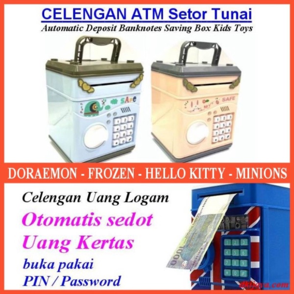

Celengan ATM Mainan Anak Untuk Belajar Menabung / Tabungan Anak - Merah Muda Berkualitas