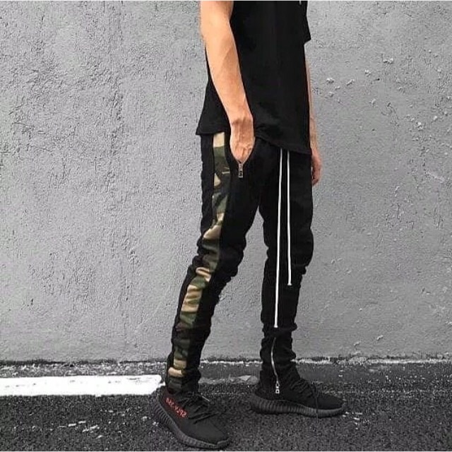 camo track pants