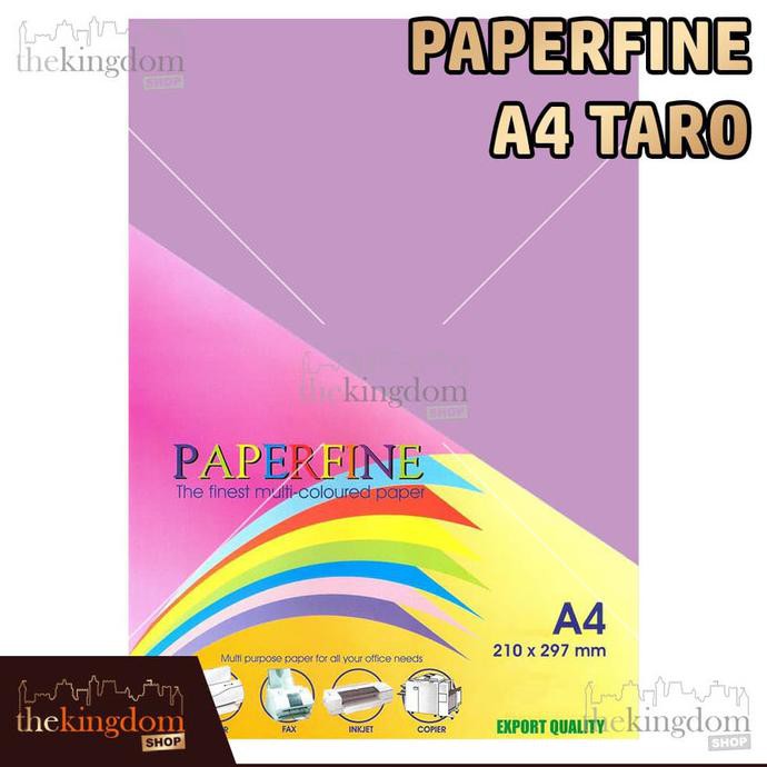 

Paperfine Kertas HVS Warna A4 Taro Violet Ungu Purple Isi / 100 Lembar
