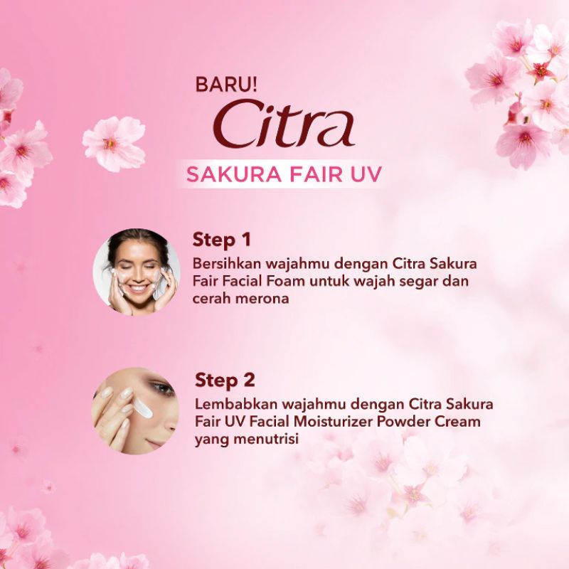 Citra Cream Pelembab Wajah 40Gr Facial Moisturizer Sakura Glow UV | Pearly Glow UV | Green Tea Antiacne Essence Cream Wajah