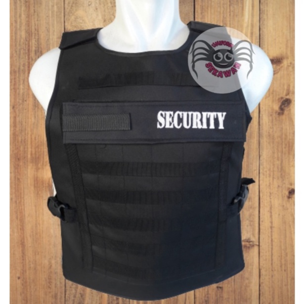 Rompi Bodyvest Security | Rompi Angin Motor Hitam Security