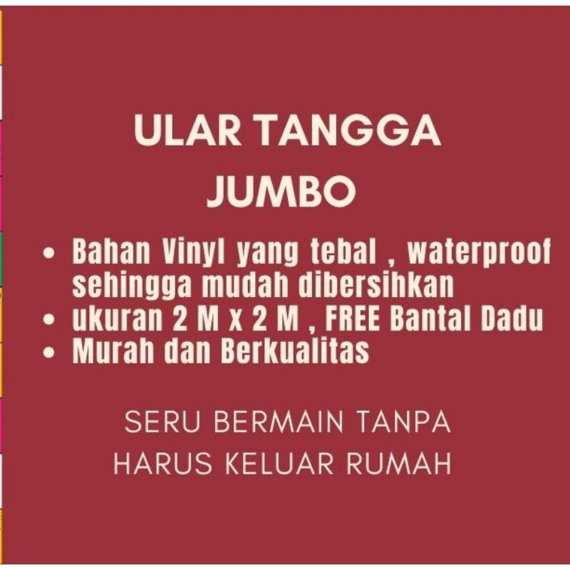 Mainan Edukasi Ular Tangga Jumbo Free Dadu Boneka