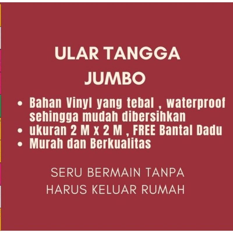 Mainan Edukasi Ular Tangga Jumbo Free Dadu Boneka