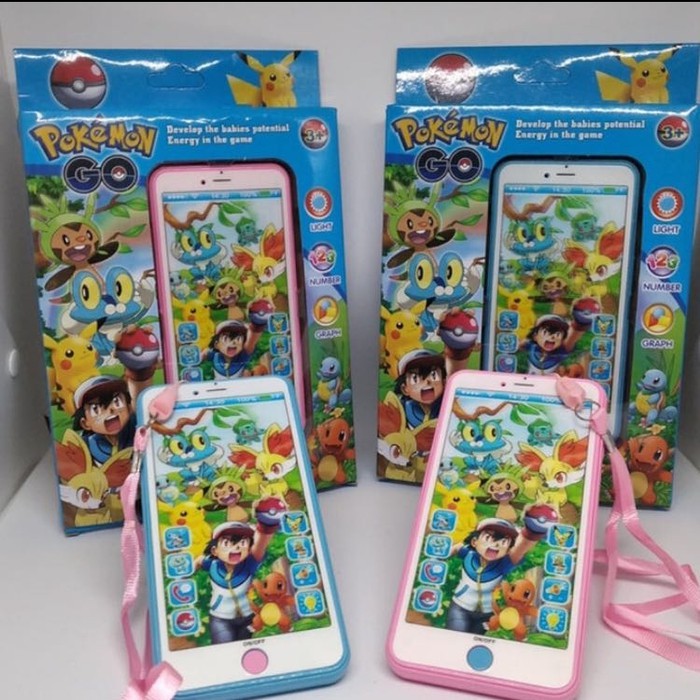 Mainan Anak HP Pokemon Go Handphone Proyektor Sentuh Kode ZY129 Promo