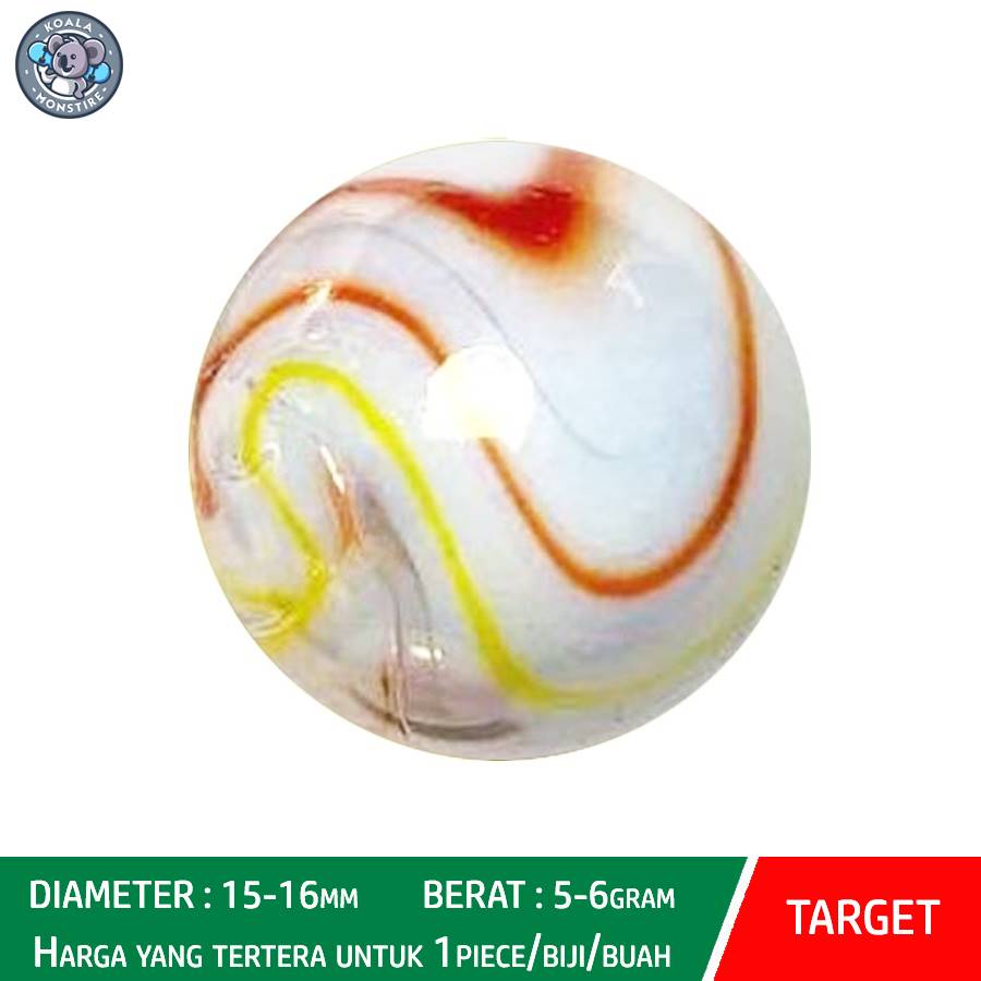 Kelereng Gundu Cockatoo Marble Balap Burung Kakatua Putih