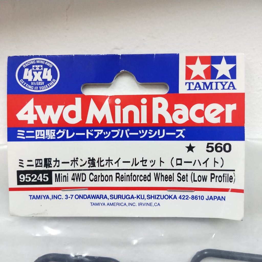 Tamiya 95245 Mini 4WD Carbon Reinforced Wheel Set Low Profile