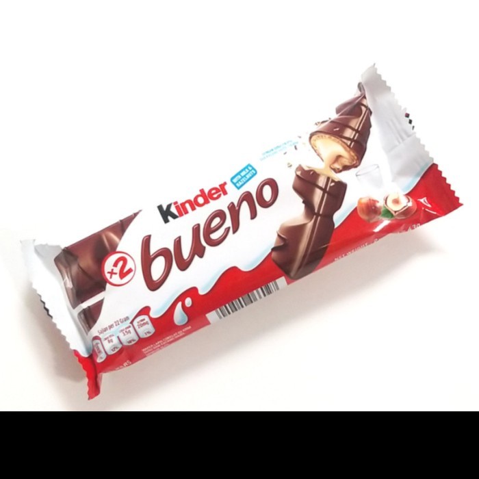 (Satuan) Kinder Bueno Wafer Biskuit Creamy Chocolate Coklat 43Gr 43 Gr