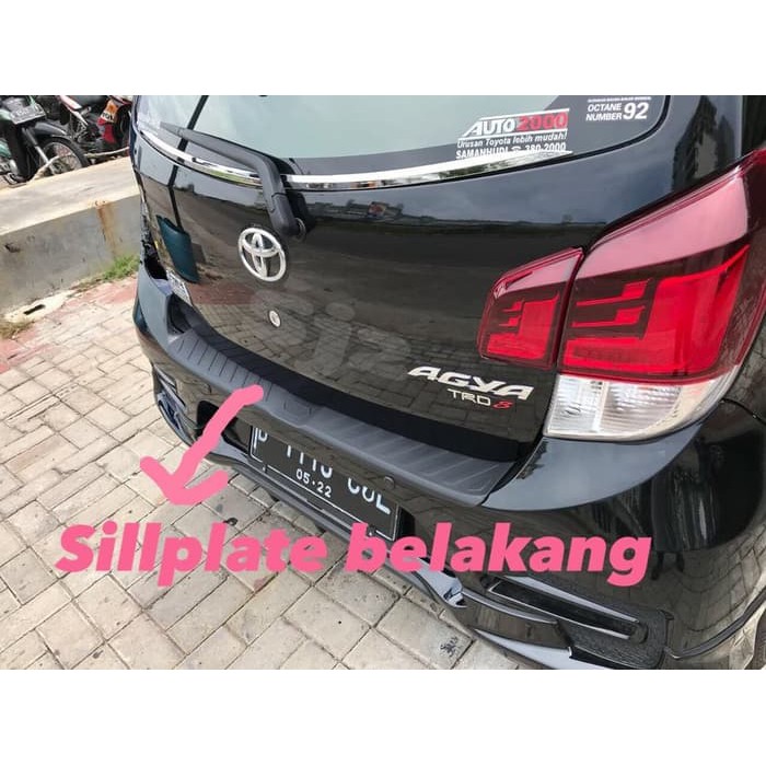 Sillplate belakang agya 2017 aksesoris mobil