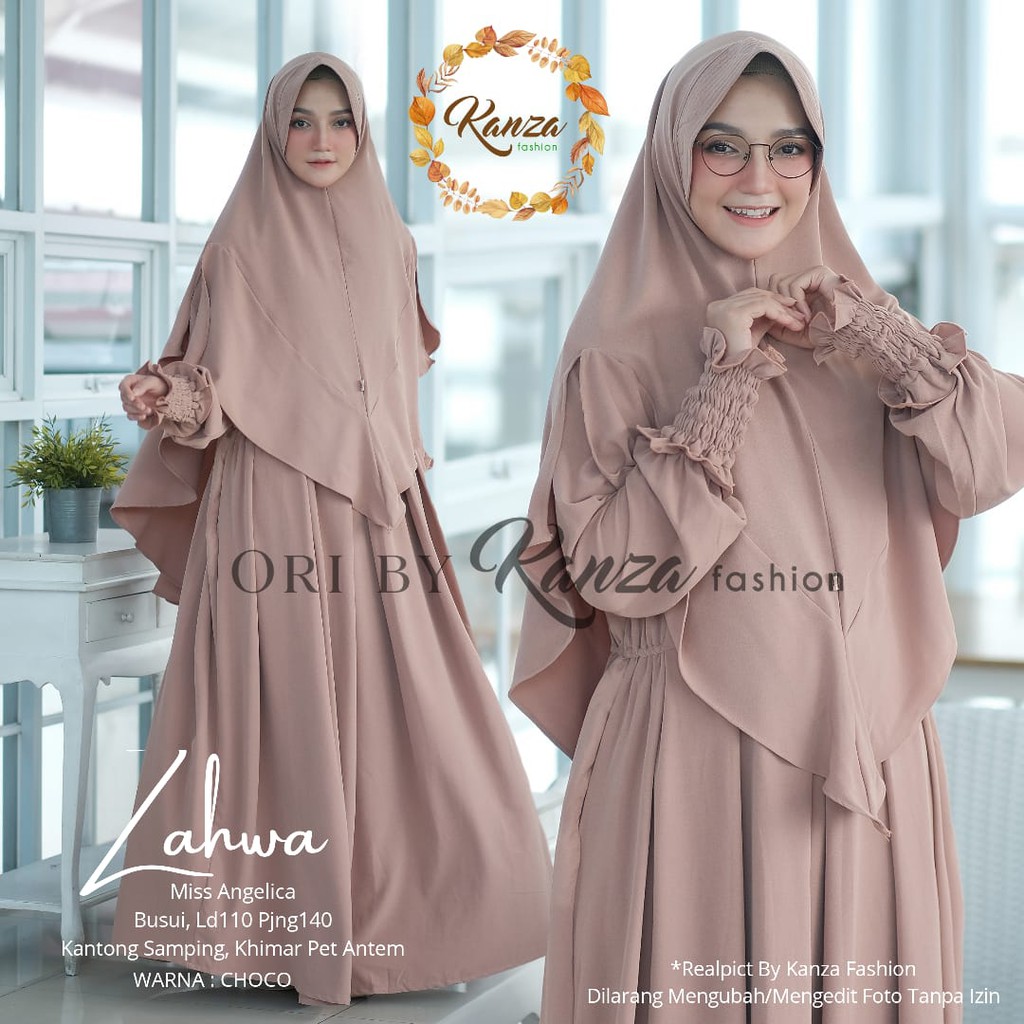 Zahwa Syari Set Gamis Muslimah Ori By Kanza Fashion BTC