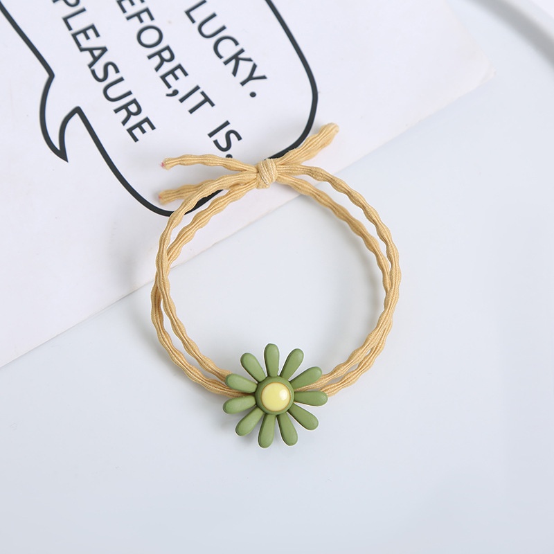 OSM JKT F5103 (1 PC) Ikat Rambut Elastis Bunga Daisy Gaya Korea / Karet Rambut  / Kunciran Rambut-Tali Kuning