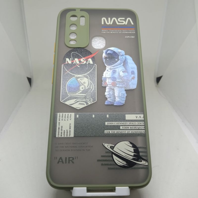 CASE CASING BACKDOR BACKDOOR HANDPHONE HAPE HP FOR VIVO Y30 Y 30 Y30i Y 30i Y50 Y 50 ARMY GREEN NASA