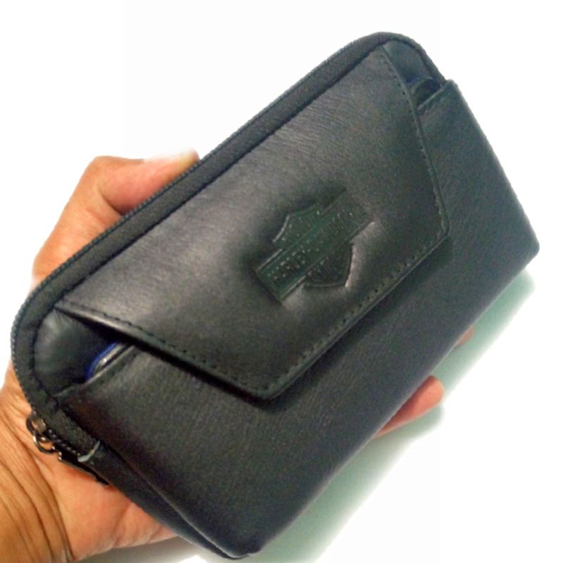 sarung HP kulit Asli double horizontal Harley Davidson