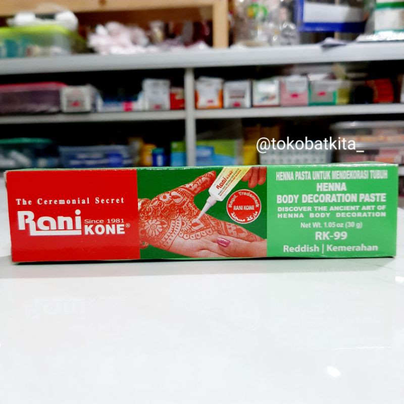 [HENNA JARI INDIA] RANI KONE HENNA RK-99 / HIAS TANGAN PENGANTIN ALA ARAB / PASTA KUKU KAKI JARI