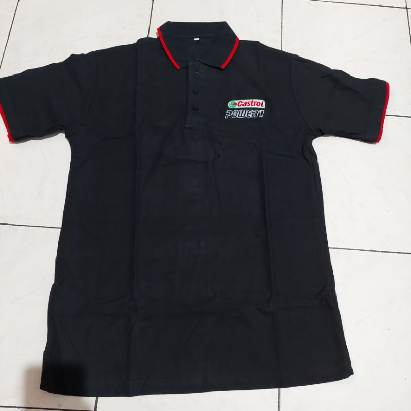 baju kemeja mekanik castrol seragam mekanik castrol kemeja polo