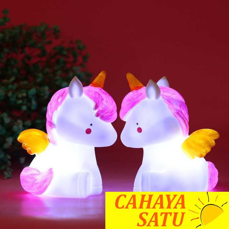 Lampu Tidur Anak Karakter Luminaria Lampu Tidur Bayi Malam Model Pegasus Unicorn Lucu